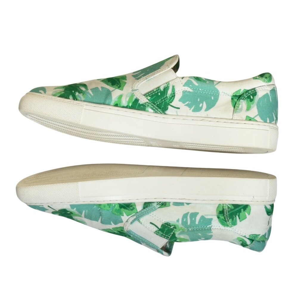 J.Crew Womens Tropical Leaf Print Canvas Slip-On Sneakers - Picture 6 of 9